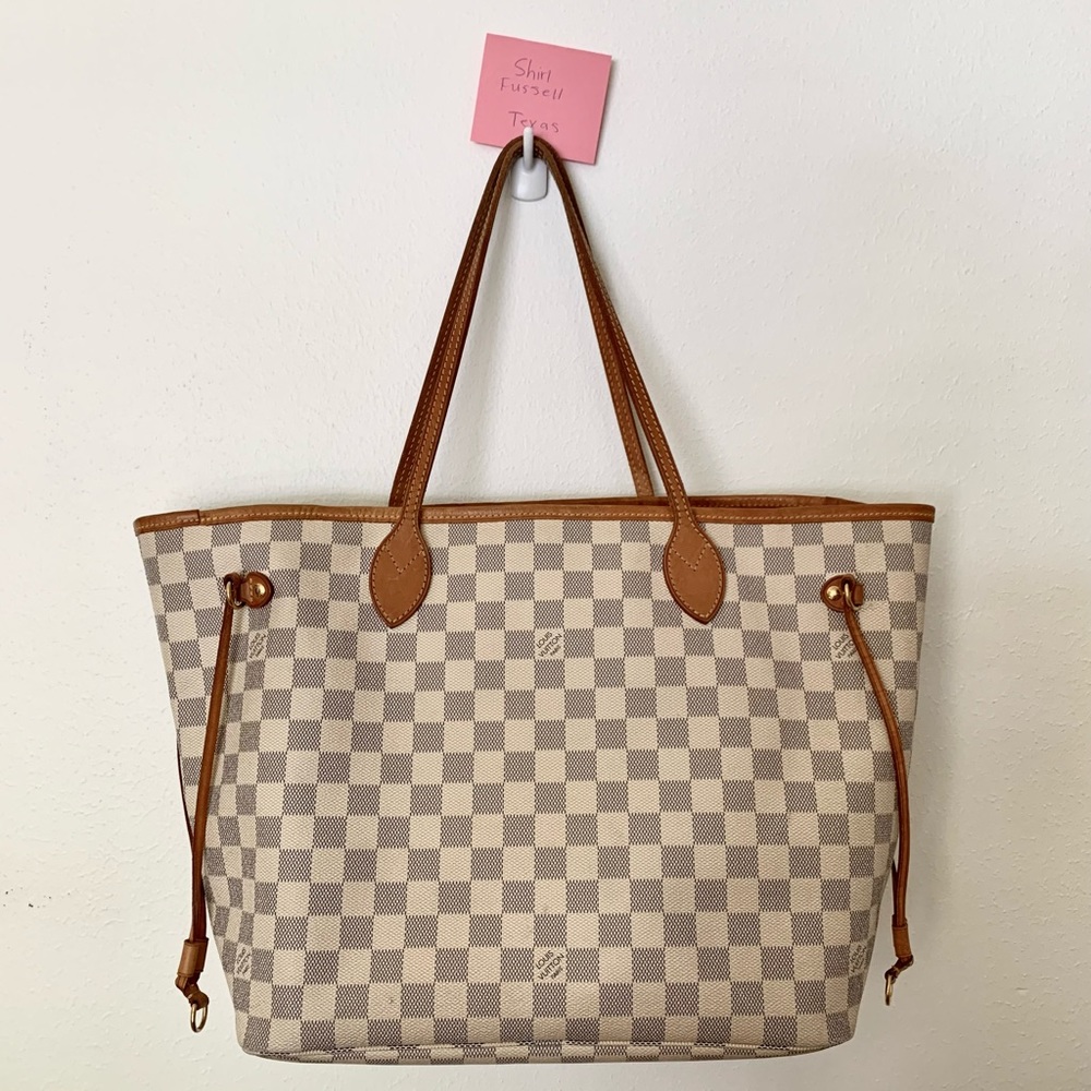 Louis Vuitton Neverfull MM Damier Azure Tote Bag
